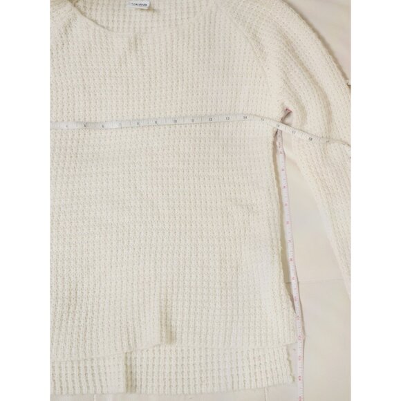Vanilla Off-white Waffle Knit Sweater 🍦 VERO MODA - Picture 5 of 6